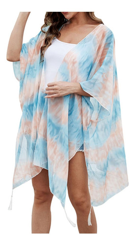 Chaqueta Tipo Kimono Para Mujer, Bañador De Playa, Talla M,