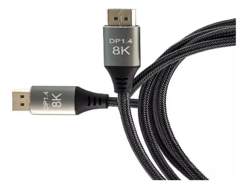 Cabo Displayport Macho 1.4 8k 4k Hdr Resistente 5 Metros