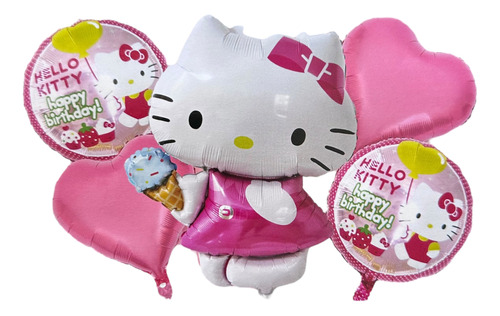 Set De Globos Hello Kitty Sanrio Kuromi My Melody 5pcs