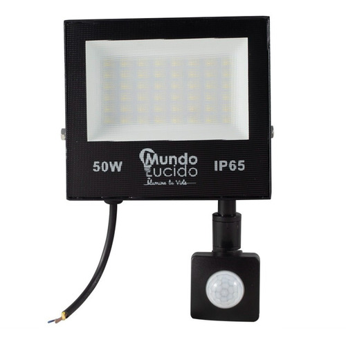 Reflector Led 50w Con Sensor De Movimiento Luz Blanca Fria