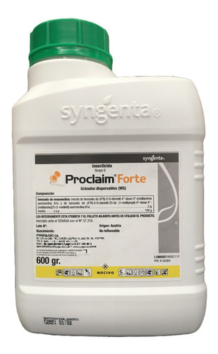 Insecticida Proclaim Forte X 600 Gr Polilla Tomate Y Vid