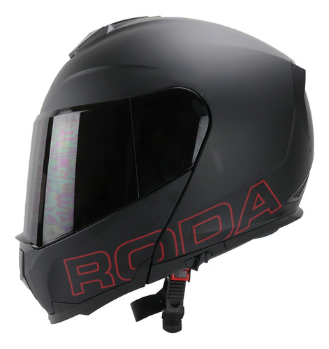 Casco Roda Revenge Pro Negro Mate Mica Humo M Abatible Svs