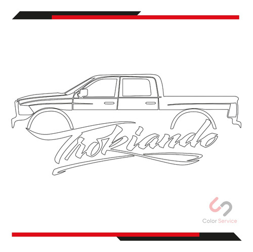 Calca Sticker Calcomania Trokiando Ram De 18x30cm 1pza