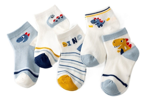 5 Pares De Calcetines Para Niños Verano Transpirable