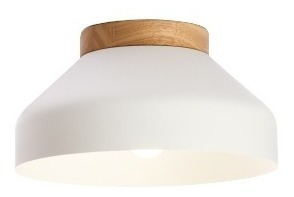  Luminaria Lampara Plafon Blanco Y Madera Zum