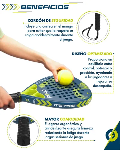 Raqueta Pala Padel Profesional Pbold Superficie De Fibra De Carbono Eva Ultra Light 38mm Grip Tennis Raqueta & Estuche De Transporte Deporte Premium Pro Pure Aero Flex
