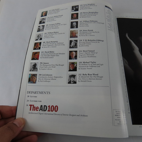 R251 Architectural Digest -- January 2000 (Usado)
