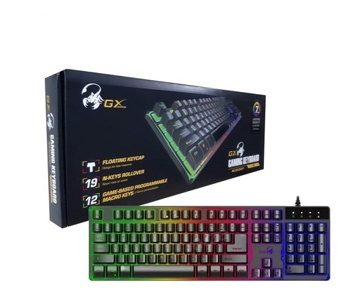 Teclado Genius Scorpion K8 Gaming Rgb Led Usb Black 