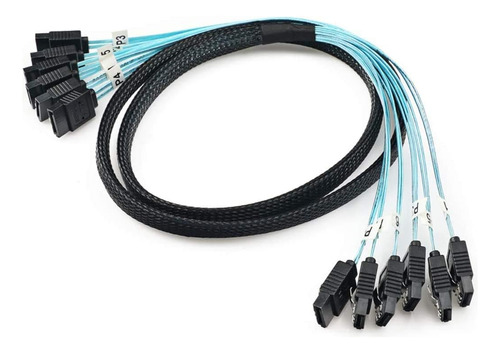 6 Cables Sata 6 Gbps Hdd 7 Pines Trenzado Nylon