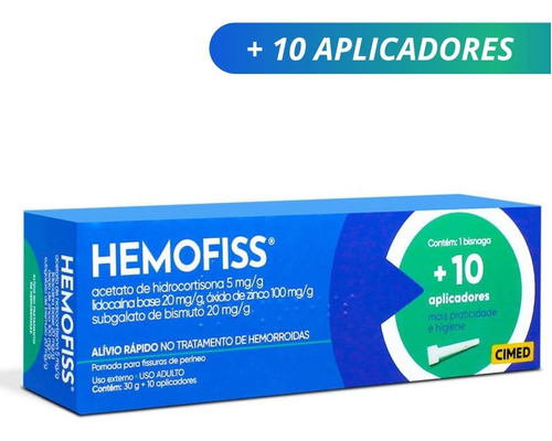 Hemofiss + 10 Aplicadores Pomada Hemorroida (proctan)