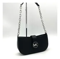 Comprar Cartera Michael Kors Carmen Acabado De Los Herrajes Níquel Color Negro Correa De Hombro Negro Diseño De La Tela Liso