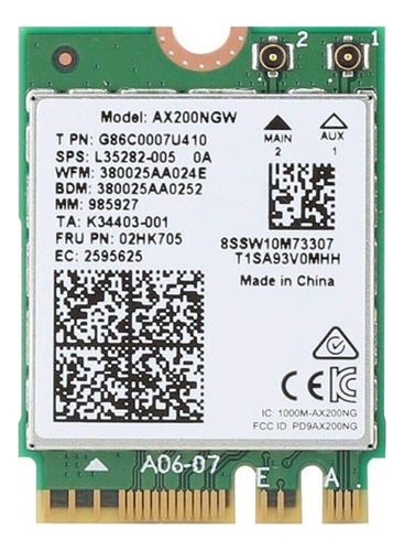 Adaptador Pci-express A Wifi Intel Ax200ngw