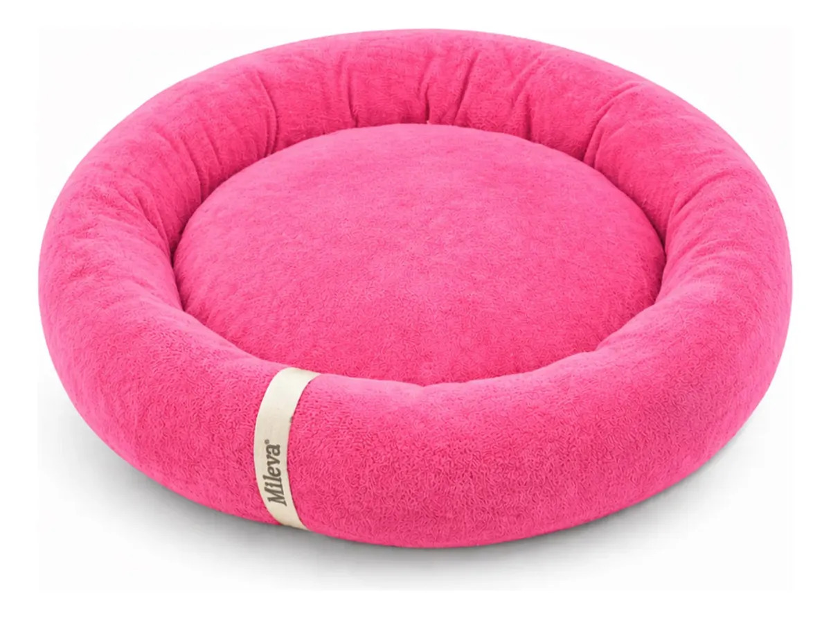 Cama Gato Cachorro Caminha Pet Redonda Ninho Macia 70x70cm Cor Pink Desenho Soft Fleece