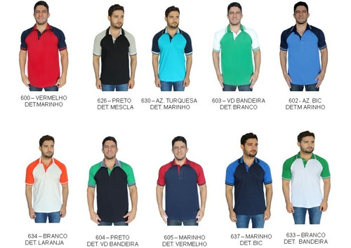Imagem 2 de 6 de Kit Polo 3 Un Plus Size Tamanho Grande Extra G2g3 G4g5 G6 G7