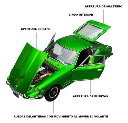 Auto Datsun 240z 1971 Escala 1:18 1/18 Maisto Juguetes Niños