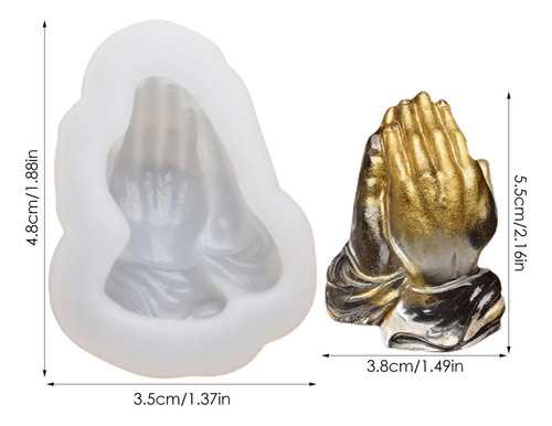Lj Molde De Silicona De Mano De Buda Molde De Vela De Manos