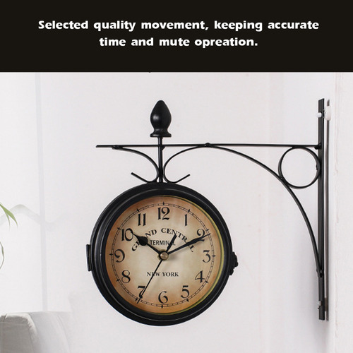 General Reloj De Pared Vintage De Doble Cara Para