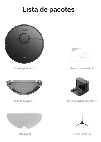 Dreame D9 Max Gen 2 - Aspirador Robô 6000pa, 100-240v,wi-fi Preto