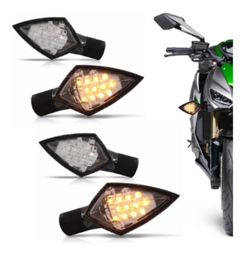 Kit 4 Piscas Setas Esportivas Modelo Adaga Universal Motos