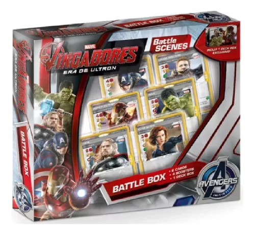 Box Cartas Marvel Vingadores Era De Ultron Battle Scenes