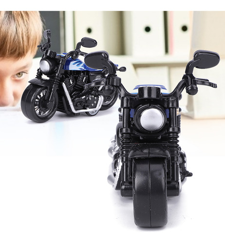 Veículo Infantil Azul Toy Alloy Motorbike Model Highly