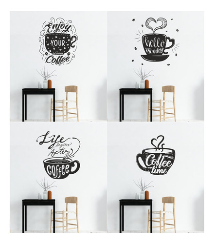 Vinilos Decorativos Cafe Coffee Tazas Frases Varios Modelos
