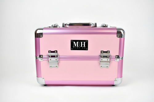Maletin De Maquillaje Profesional Cosmetiquera Neceser Color Rosa