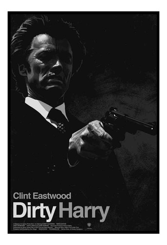 Cuadro Poster Premium 33x48cm Clint Eastwood Dirty Harry