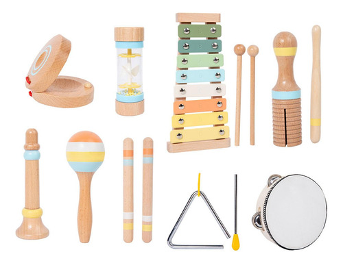 Juego De Instrumentos Musicales Para Niños, 9 Piezas