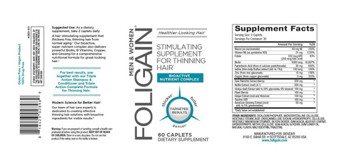 Suplemento Capilar Foligain Tabs 60 Pzas