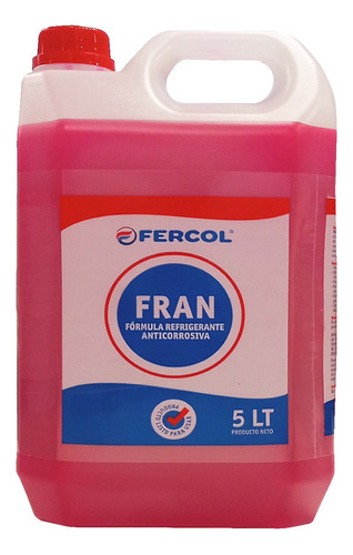 Refrigerante Y Anticorrosivo Fercol Rosa Listo Para Usar - Bidon De 5 Lt