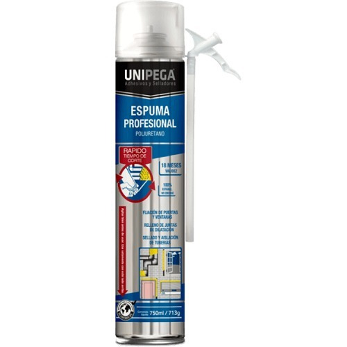 Espuma De Poliuretano Expandido Unipega 750 Cc P/ 7 U.