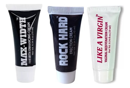 3 Lubricantes Max Width + Rock Hard + Like A Virgin Vaginal