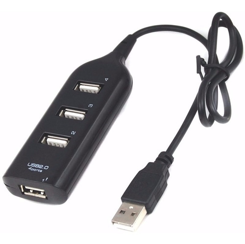 Hub Usb 2.0 De 4 Puertos Tipo Zapatilla Con Cable Febo