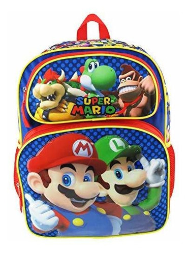 Super Mario Large 16  Full Size Backpack - Mario Madness - 2