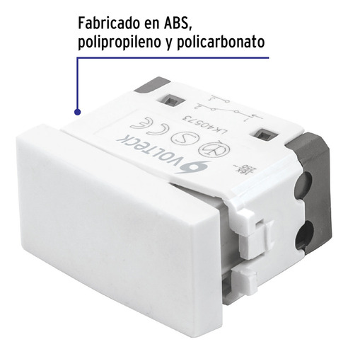 Interruptor 3 Vias Linea Oslo Color Blanco Volteck 48321