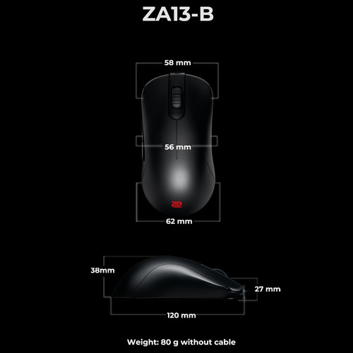 Imagen 5 de 5 de Combo Gamer Zowie Mouse Za13-b + Mousepad G-sr + Camade Ii