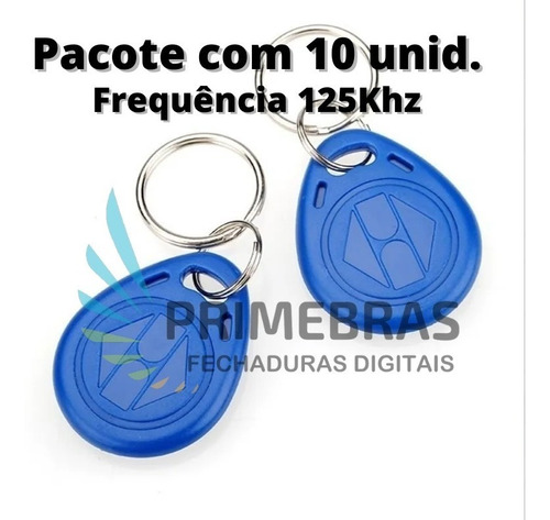 Kit 10 Chaveiro Prox Rfid Tag Automatiza  125k Primebras