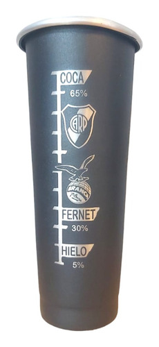 Vaso Fernet Jarra Aluminio Negro Tragos River 1,5 Lts 