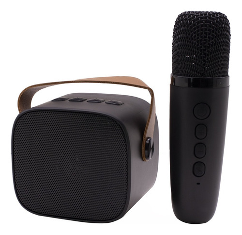 Parlante Bt + Microfono Con Efectos De Voz Karaoke Aux 3.5mm