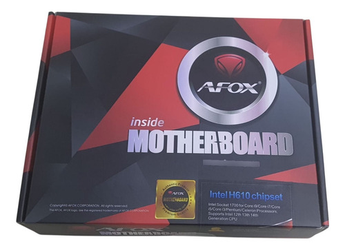 Placa-mãe Afox Intel H610 Chipset Lga 1700 Ddr4