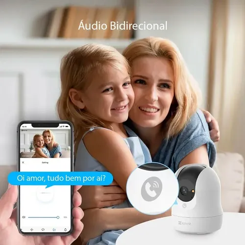 Câmera Interna Wi-Fi EZVIZ C6N G1 3K Pan-Tilt 360° Visão Noturna
