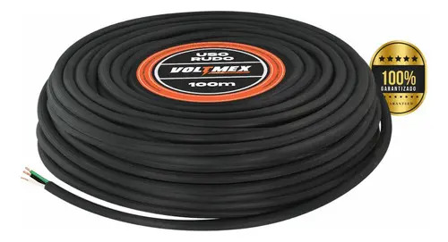 Cable uso rudo negro marca modelo 3x12 rollo de 100 metros