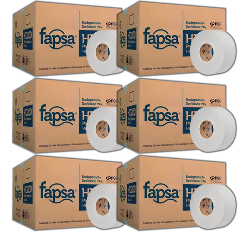 Papel Higiénico Fapsa 200 Mts Hb03320 Caja C/ 12 Pz 6 Cajas