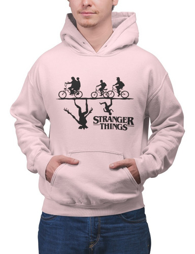 Poleron Stranger Things Serie Canguro Algodon Estampado