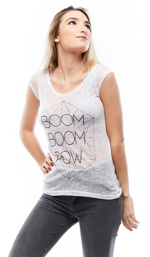 Franela Pegadita Boom Boom Pow Para Damas Rose Fashion