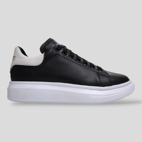 Tennis Sneaker Orión Piel Pandora - Negro/blanco. 25 - 29