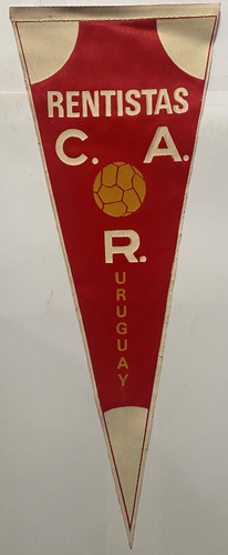 Banderín Club A Rentistas, Fútbol, Uruguay, Tela, Bu (Usado)