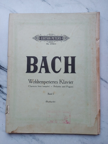 Antigua Partitura Bach Wohltemperiertes Klavier. Ian 082