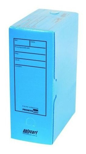 Arquivo Morto Polycart Plástico Prontobox Azul 4008 C/10 Un